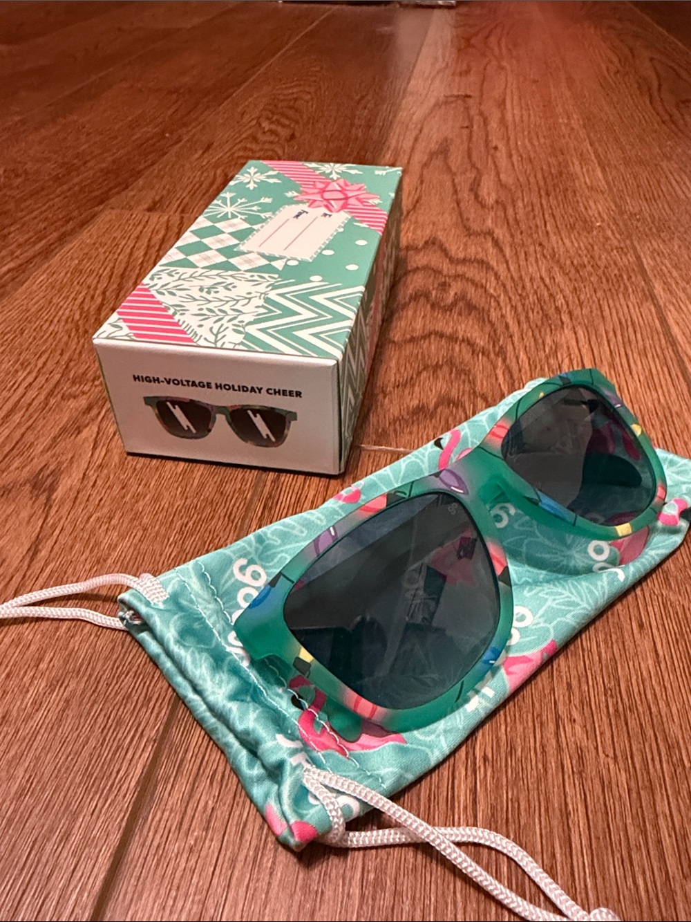 Goodr holiday sunglasses- high-voltage holiday cheer